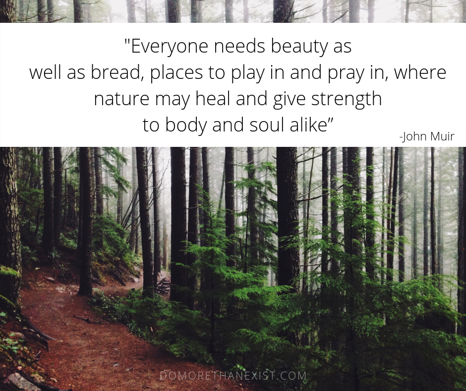 Everyone needs beauty as well as bread, places to play in and pray in, where nature may heal and give strength to body and soul alike. John Muir