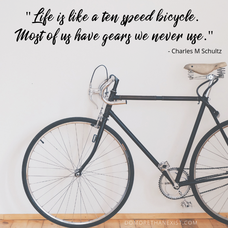 life is like a 10 speed bicycle