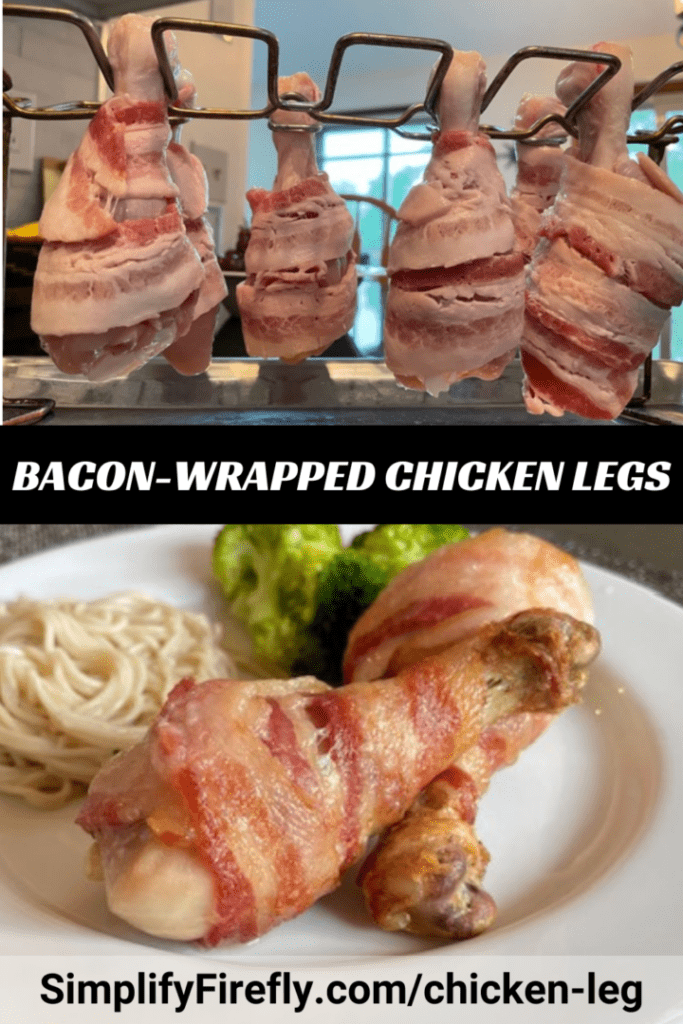 bacon wrapped chicken leg