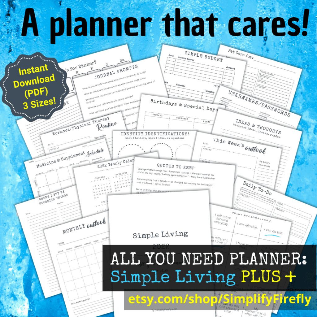 simple living planner for teens