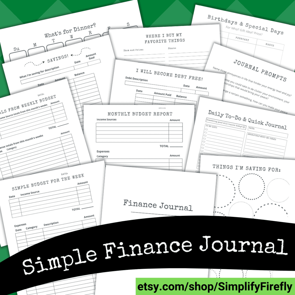 simple finance journal