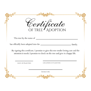 tree adoption certificate