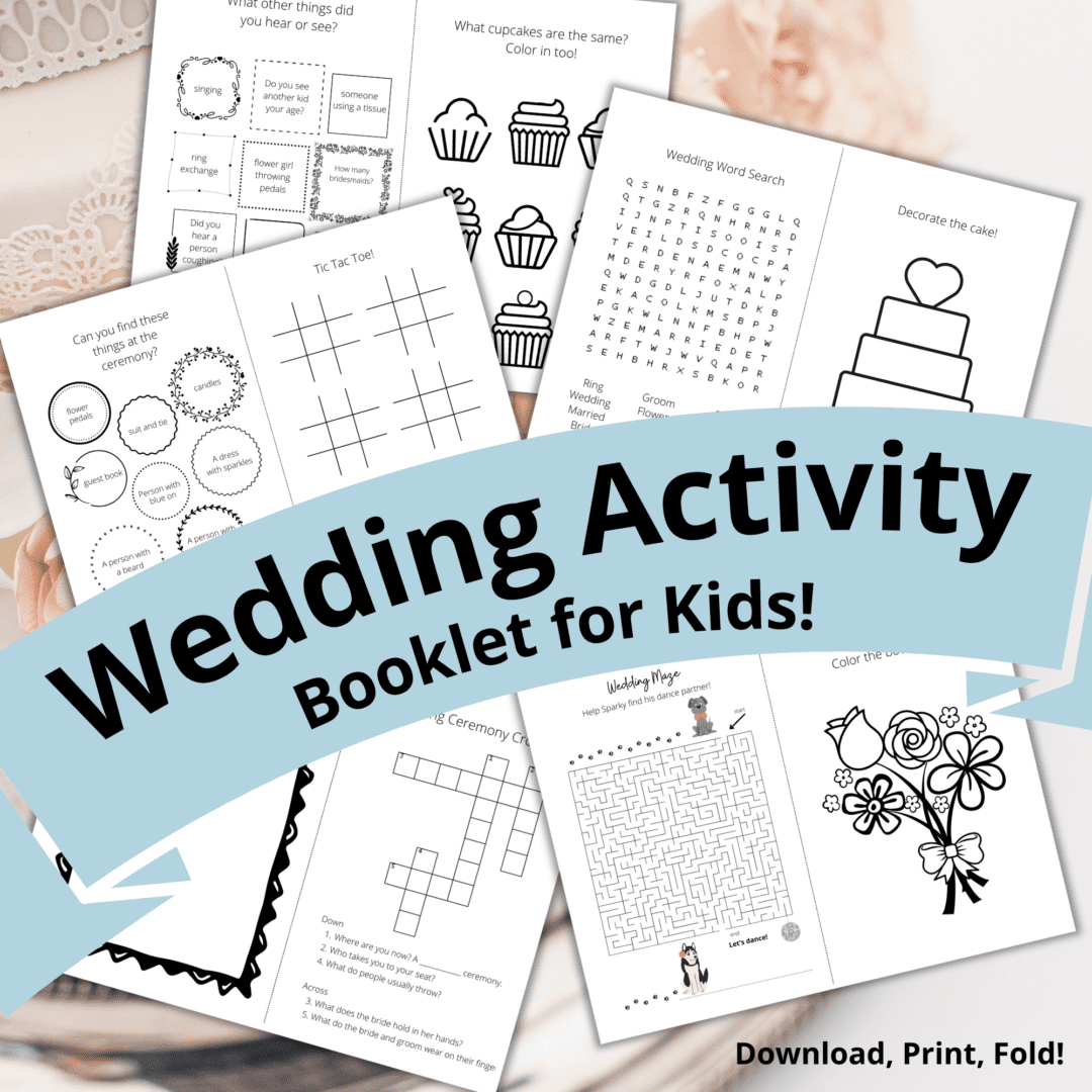 Wedding Activities for Kids Booklet